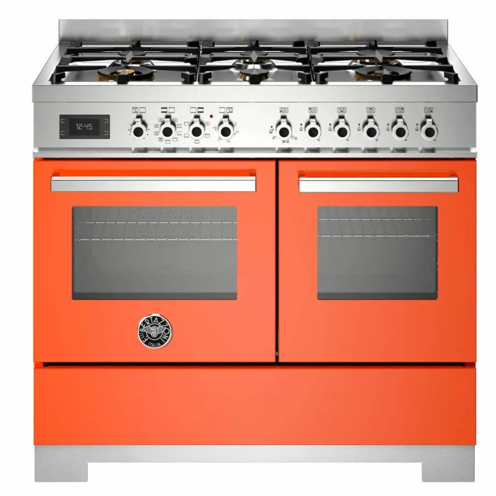 PRO106L2EGIT2 Professional gasspis 100 cm med 6 brännare och 2 ugnar, gul