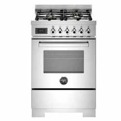 PRO64L1ENET2 Professional gasspis 60 cm med 4 brännare och 1 ugn, svart