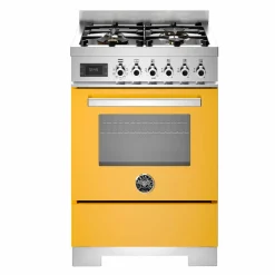 PRO64L1ENET2 Professional gasspis 60 cm med 4 brännare och 1 ugn, svart