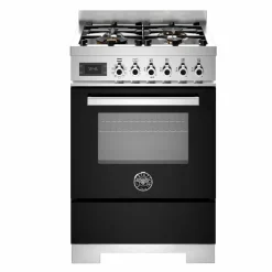 PRO64L1EROT2 Professional gasspis 60 cm med 4 brännare och 1 ugn, röd