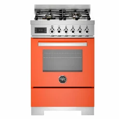 PRO64L1EXT2 Professional gasspis 60 cm med 4 brännare och 1 ugn, rostfritt stål