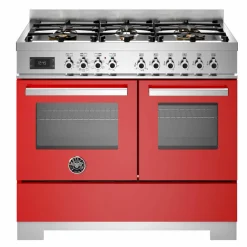 PRO106L2EXT2 Professional gasspis 100 cm med 6 brännare och 2 ugnar, rostfritt stål