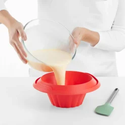 Puddingform med fat, röd