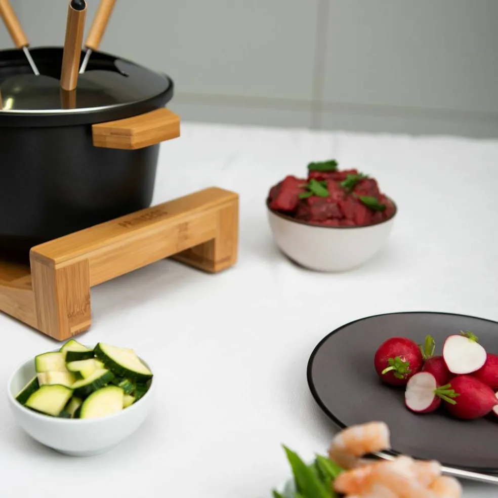 Pure fondueset, svart