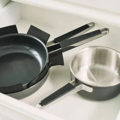 Pure grytset 3 delar + 2 lock, rostfritt stål, vit/cream
