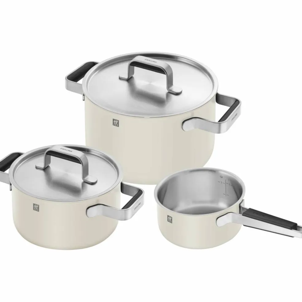 Pure grytset 3 delar + 2 lock, rostfritt stål, grön