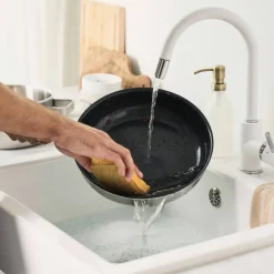 Pure stekpanna 28 cm, rostfritt stål, grå