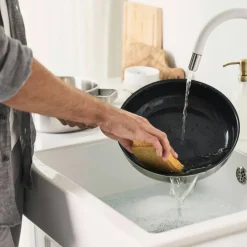 Pure stekpanna 24 cm, rostfritt stål, elfenbensvit