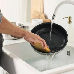 Pure stekpanna 28 cm, rostfritt stål, elfenbensvit