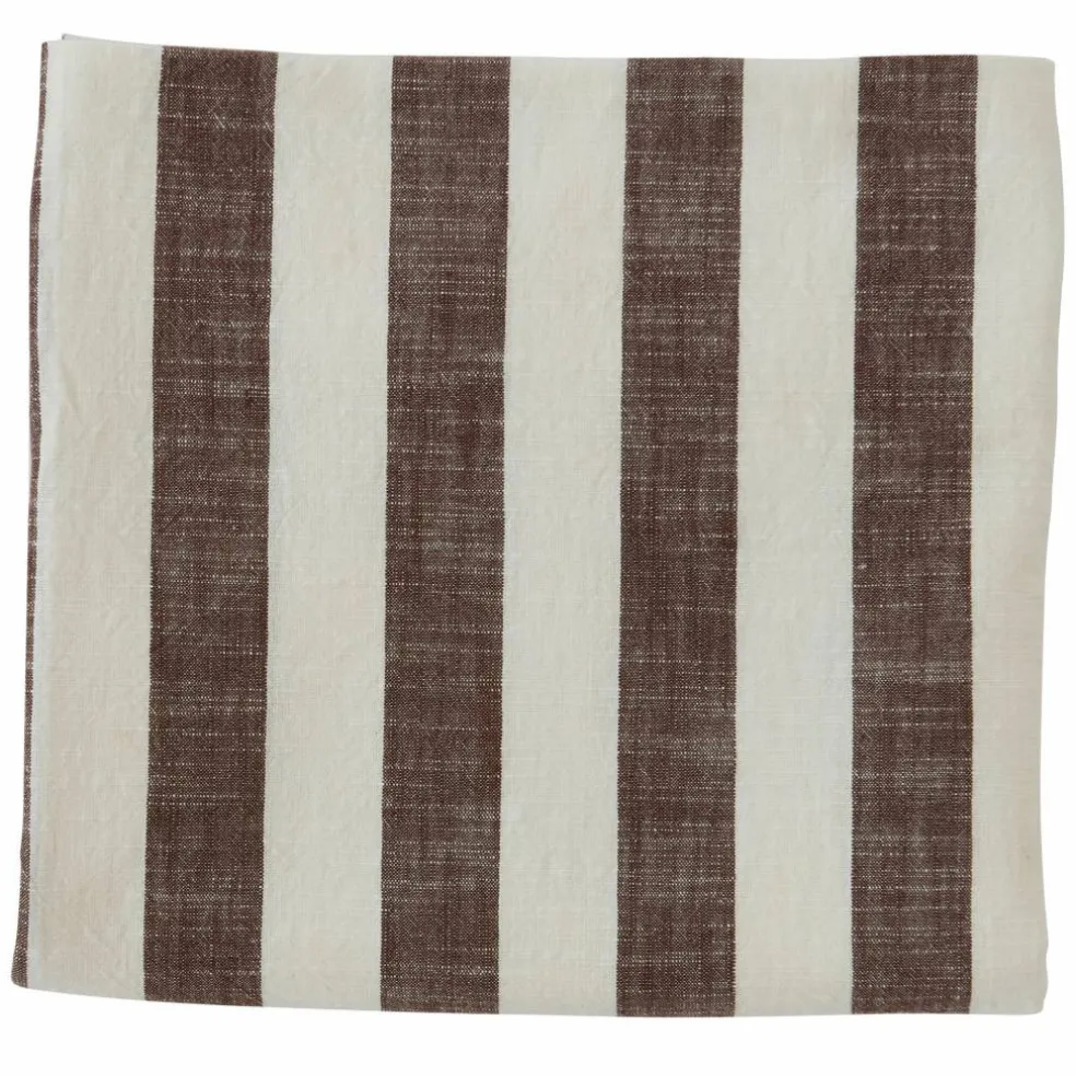 Randig duk 260 x 140 cm, choko