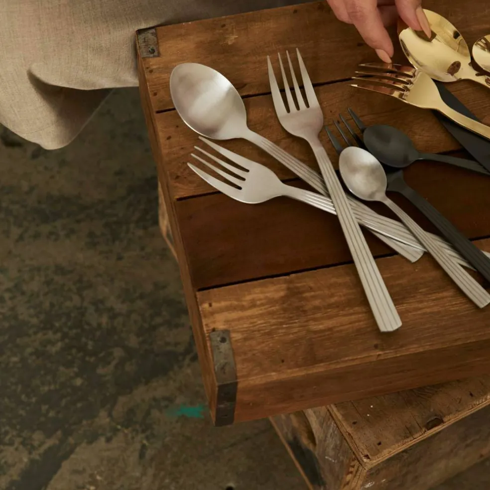 Raw bestickset 60 delar, champagne-guld