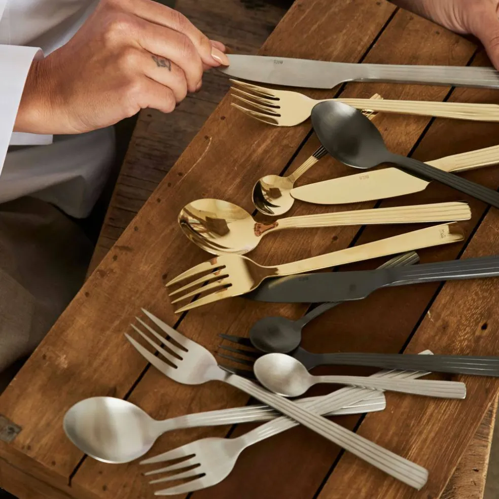 Raw bestickset 60 delar, champagne-guld