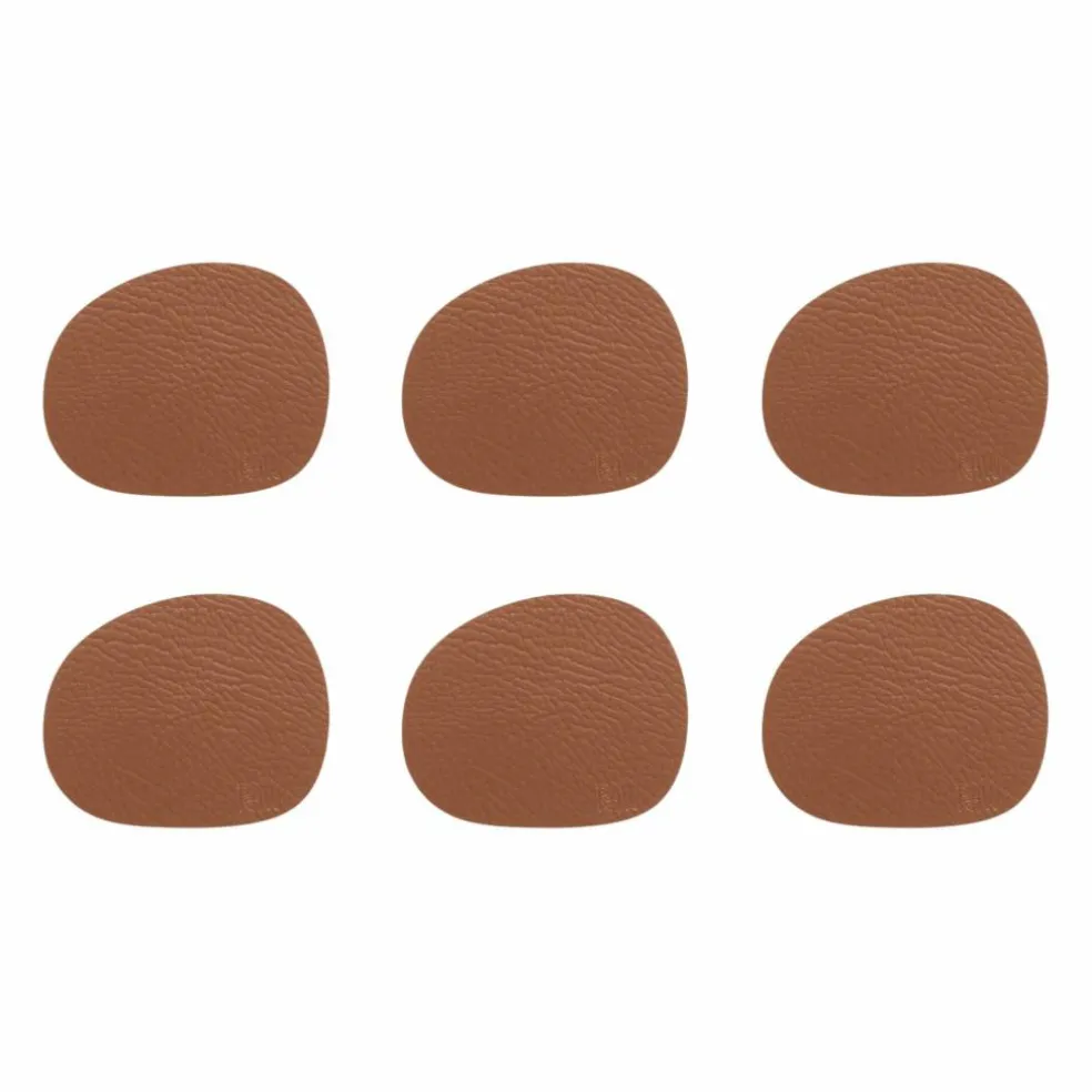 RAW Buffalo glasunderlägg 6-pack, cinnamon brown