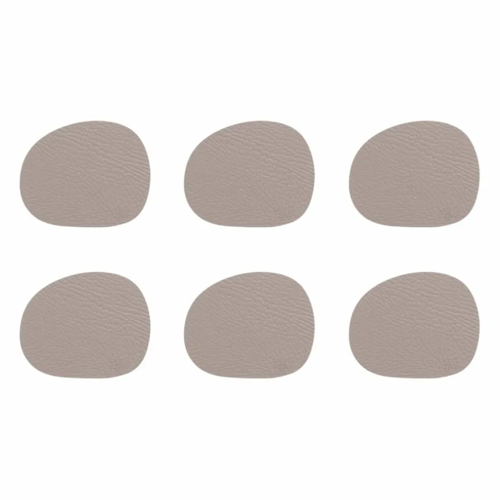 RAW Buffalo glasunderlägg 6-pack, cinnamon brown