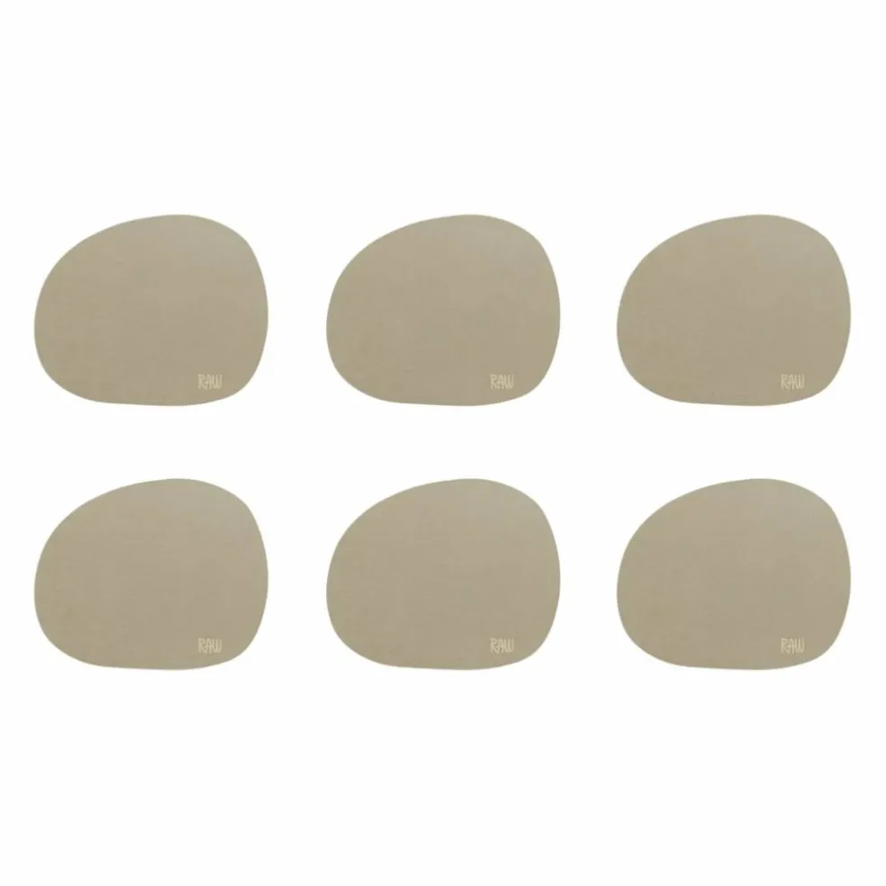 RAW glasunderlägg 6-pack, sky blue