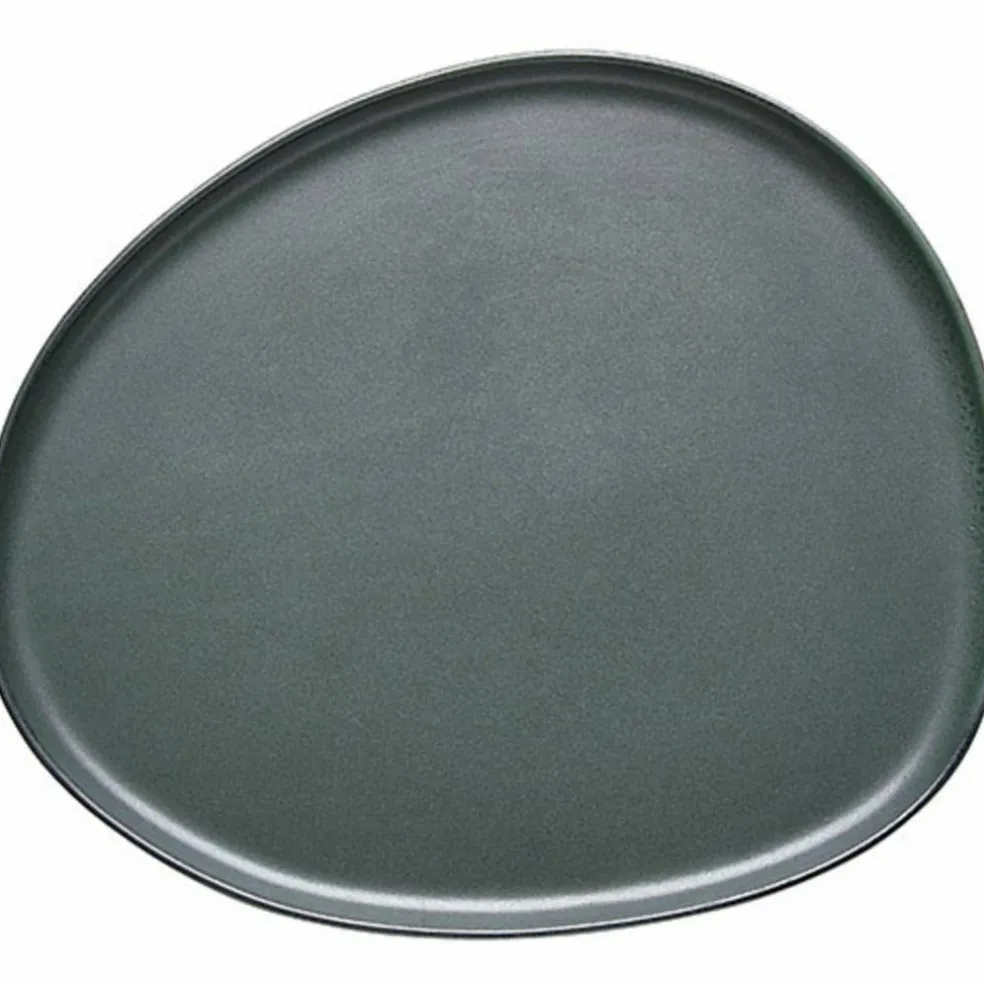 Raw Organic middagstallrik, 29x25 cm, northern green