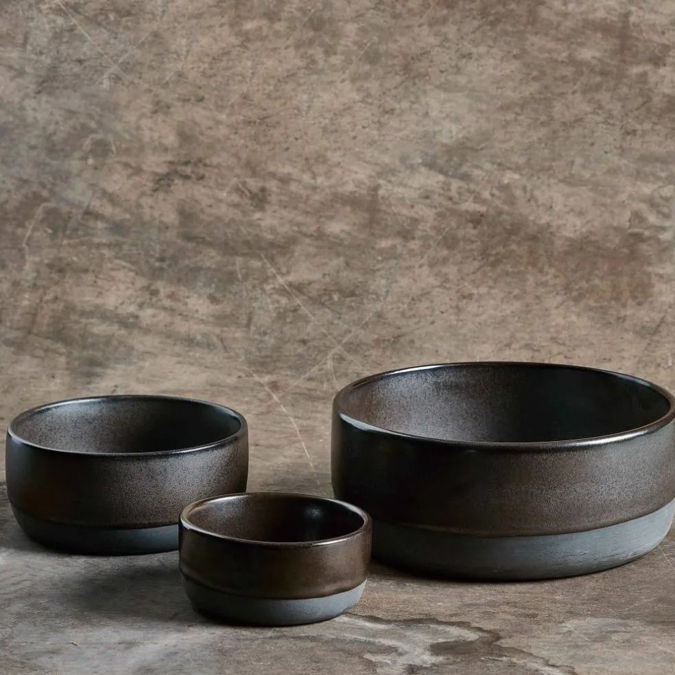 RAW skålset 3 delar, metallic brown