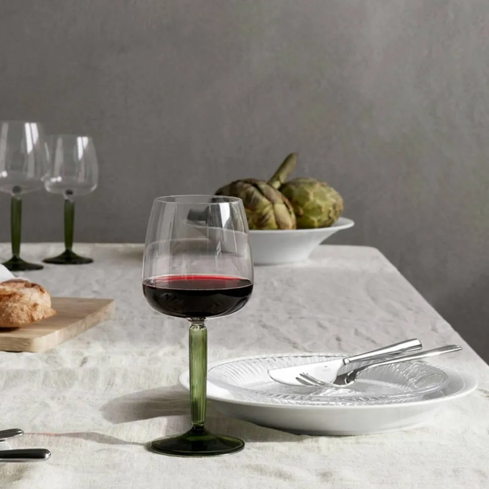 Rödvinsglas, Ø 9,5 cm, 2 st, klar