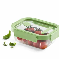 Rektangulär matlåda 1050 ml, glas/grön