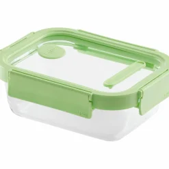 Rektangulär matlåda 1050 ml, glas/grön