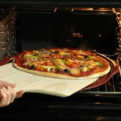 Räfflad pizzasten Ø40 cm, röd