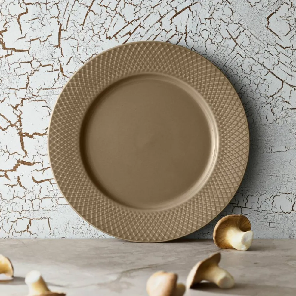 Rhombe Earth middagstallrik 27 cm, clay