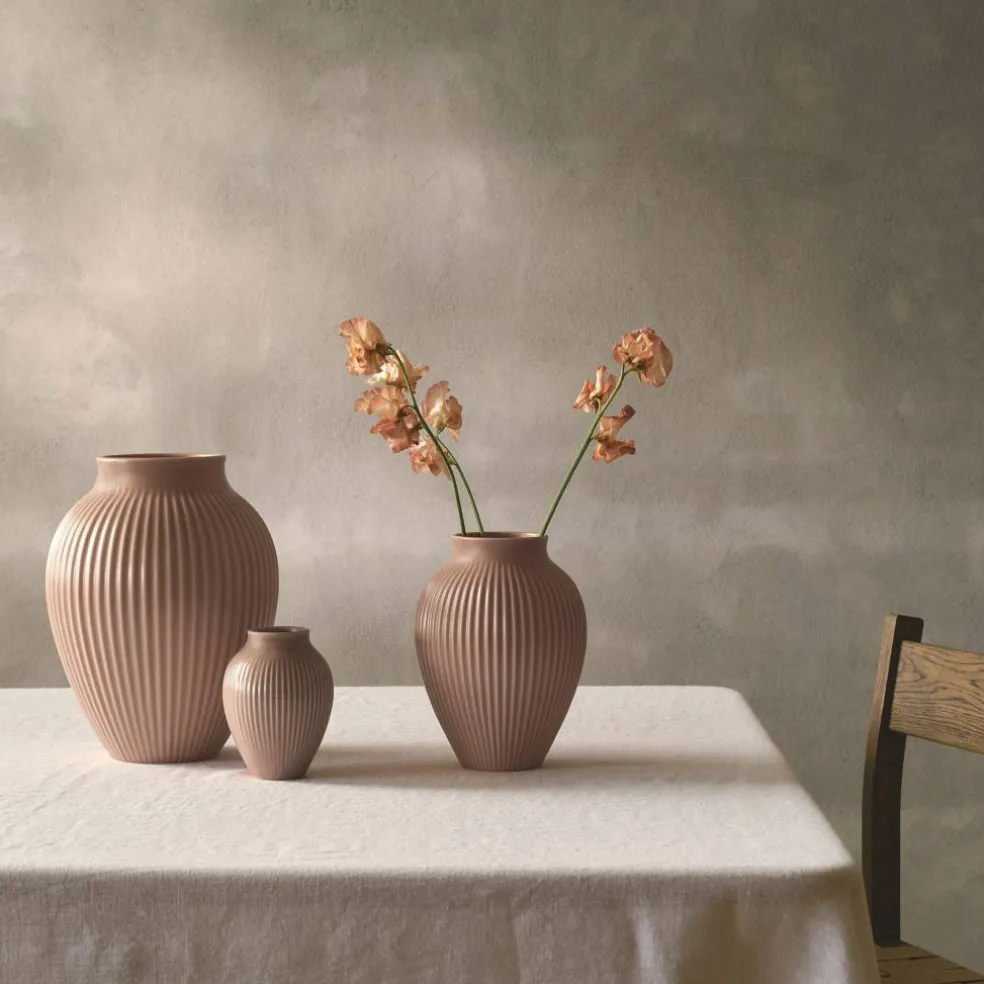Ripple Mat Vas 20 cm, ljusrosa
