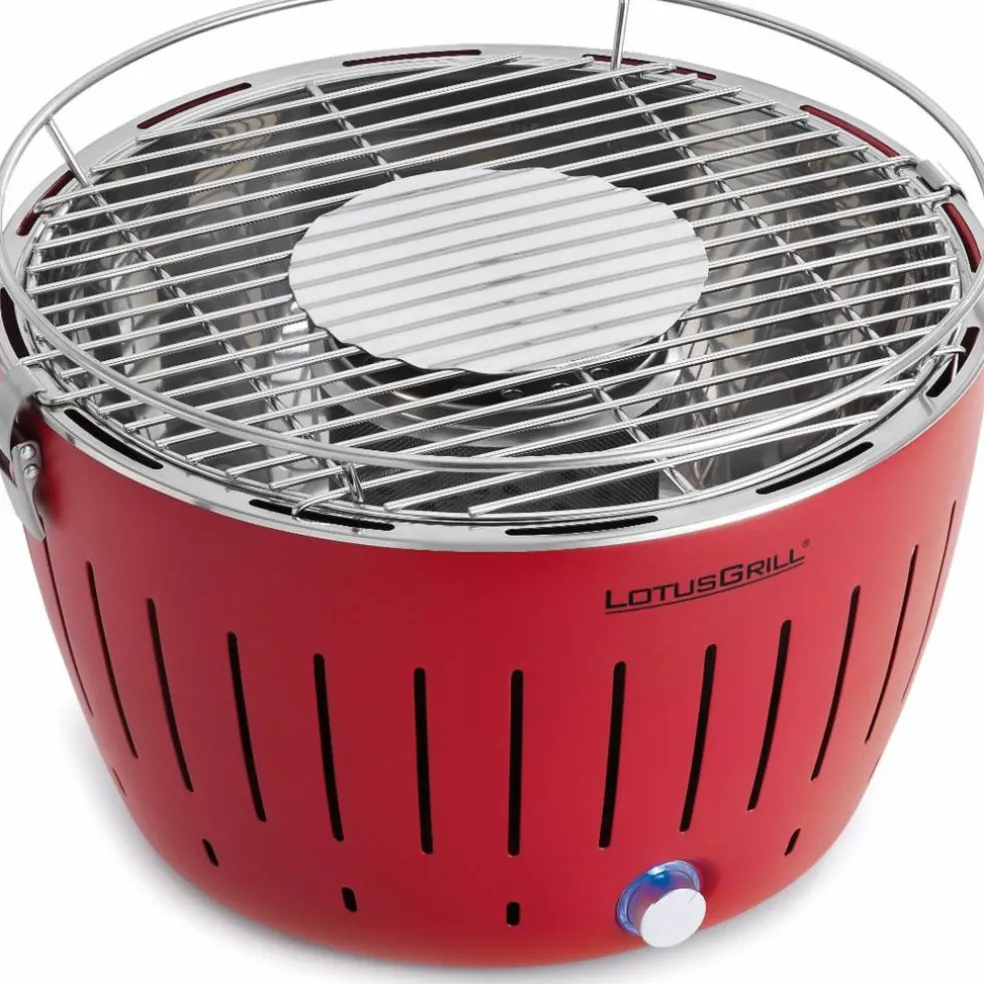 Rökfri kolgrill Röd