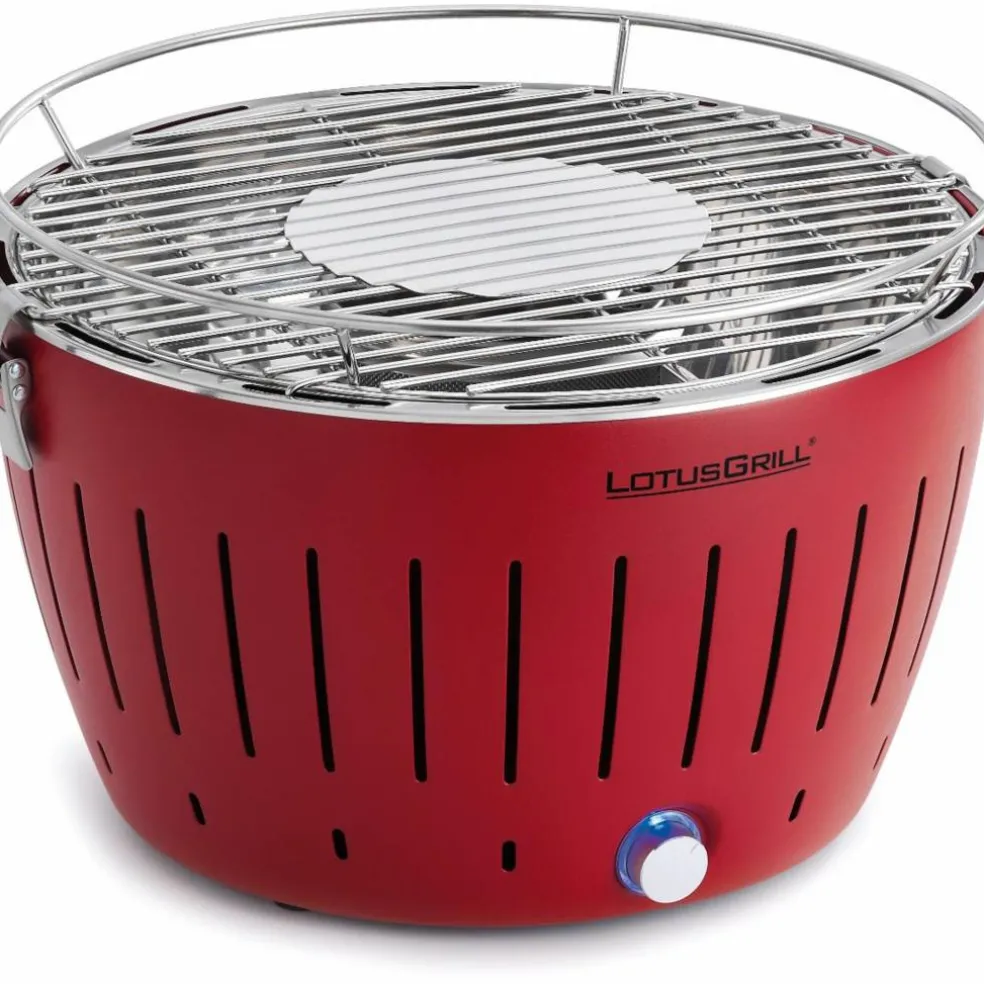 Rökfri kolgrill Röd