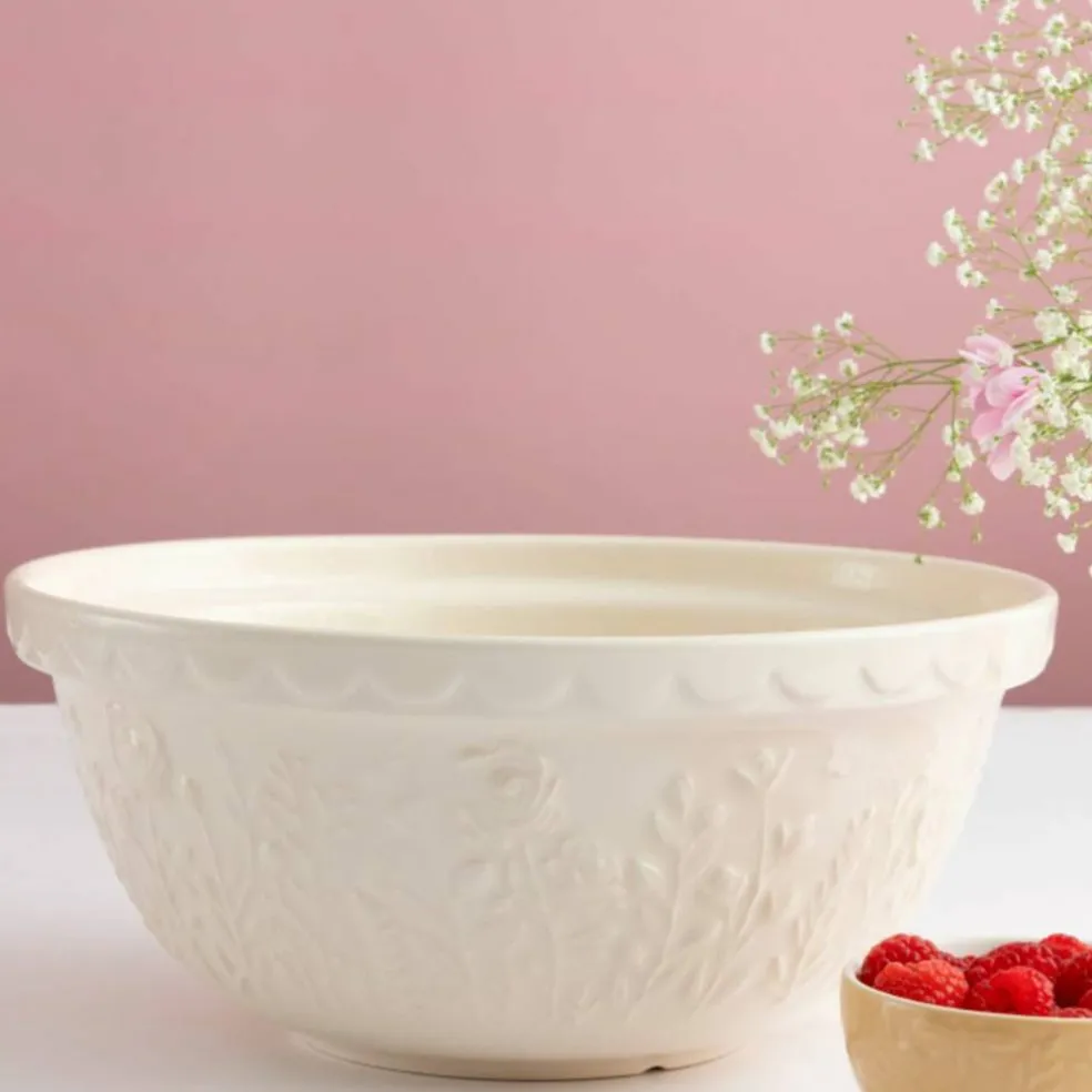 Rose bladskål 29 cm, créme