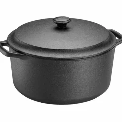 Rund Gryta 4 Liter Gjutjärn Järnlock