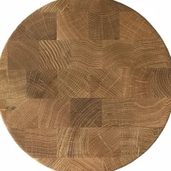 Rund skärbräda 25 cm, naturoljad ek