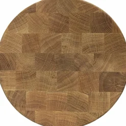 Rund skärbräda 25 cm, naturoljad ek