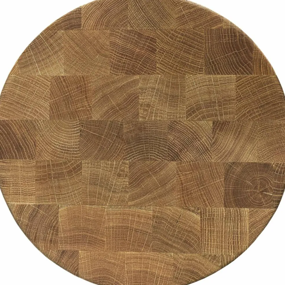 Rund skärbräda 25 cm, naturoljad ek