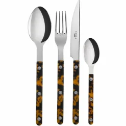 Sabre Bistrot Sköldpadda bestickset 4 delar, faux-sköldpadd
