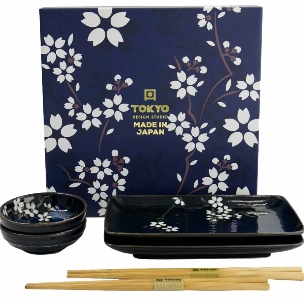 Sakura sushiset 6 delar, koboltblå