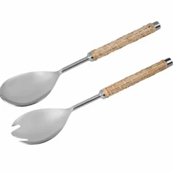 Salladsbestick 28 cm, rostfritt stål/sjögräs