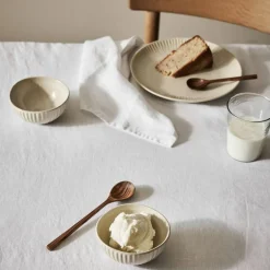 Salladsset skedar, teak