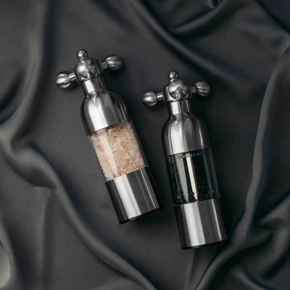 Salt- och pepparkvarn, borstat stål