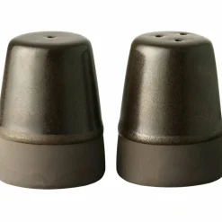 Salt/pepparset metallisk brun