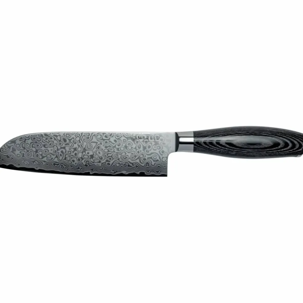 Santokukniv 18 cm, svart