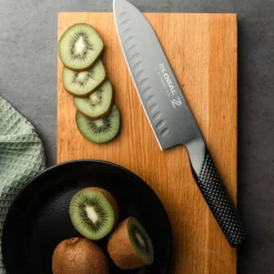 Santokukniv med DLC-beläggning 18 cm, olive