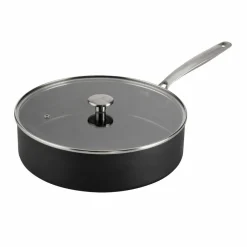 Sautépanna med stålhandtag 28 cm/5 liter, svart