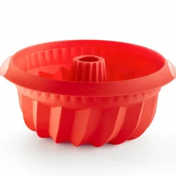 Savarinform djup i silikon 22 cm, röd