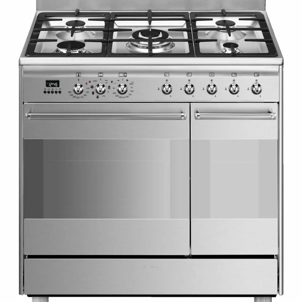 SCB92MX8 rostfri dubbelugn, 90 cm
