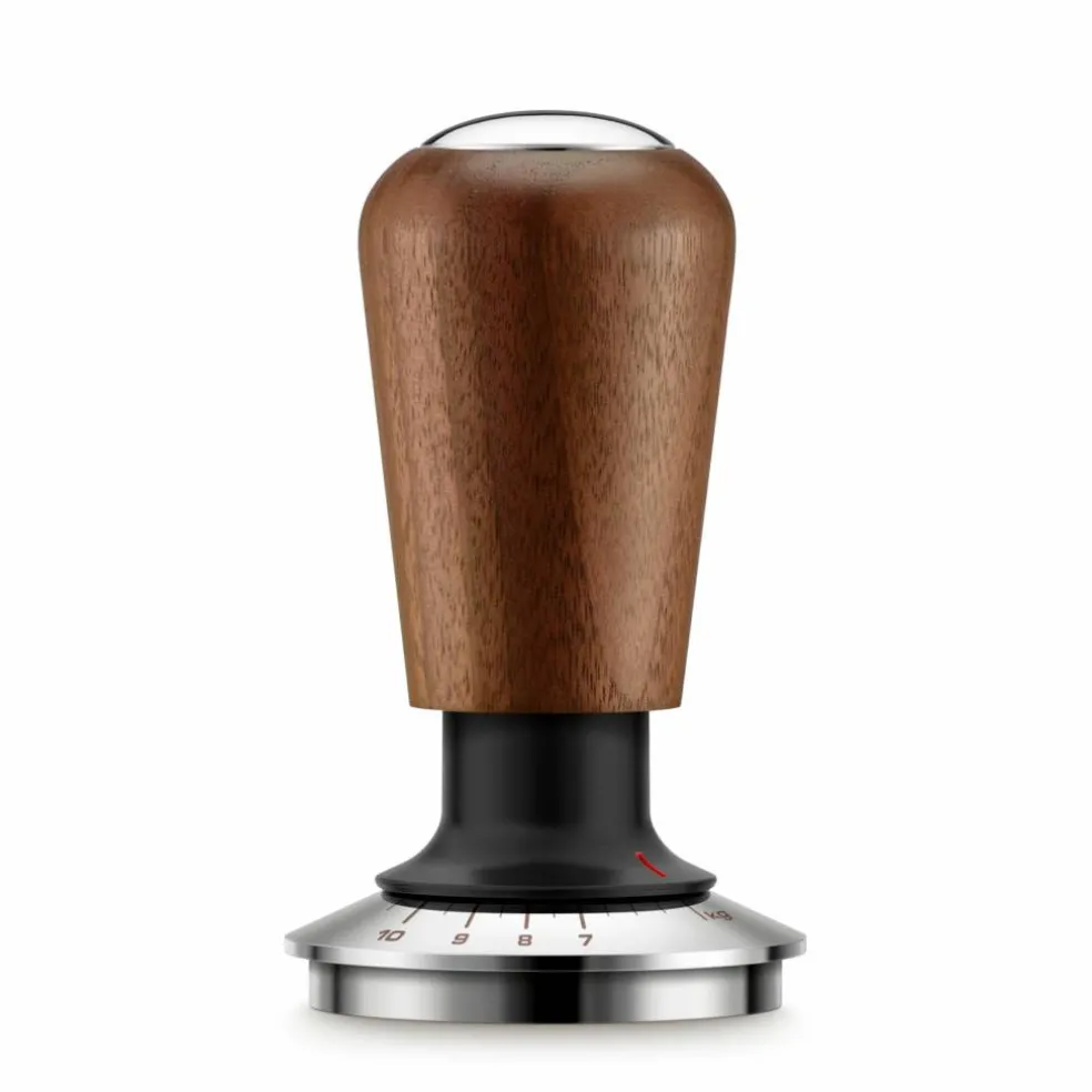 SEA202WLW tamper med tryckmätare 54 mm, valnöt