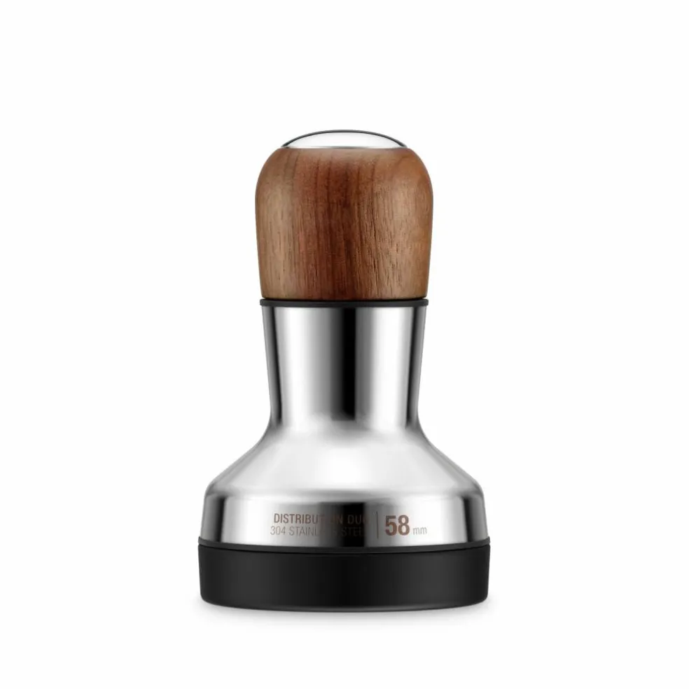 SEA303WLW Tamper och fördelare 58 mm, valnöt