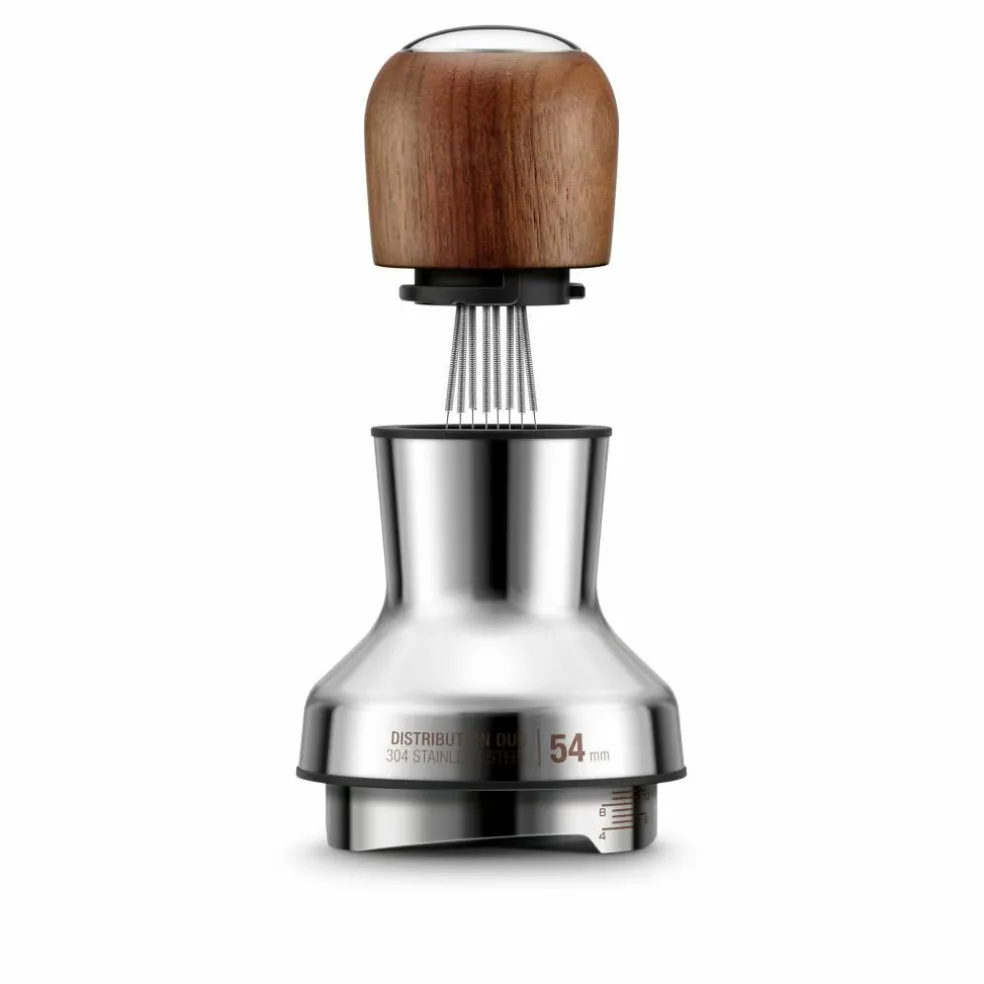 SEA203WLW Tamper och fördelare 54 mm, valnöt