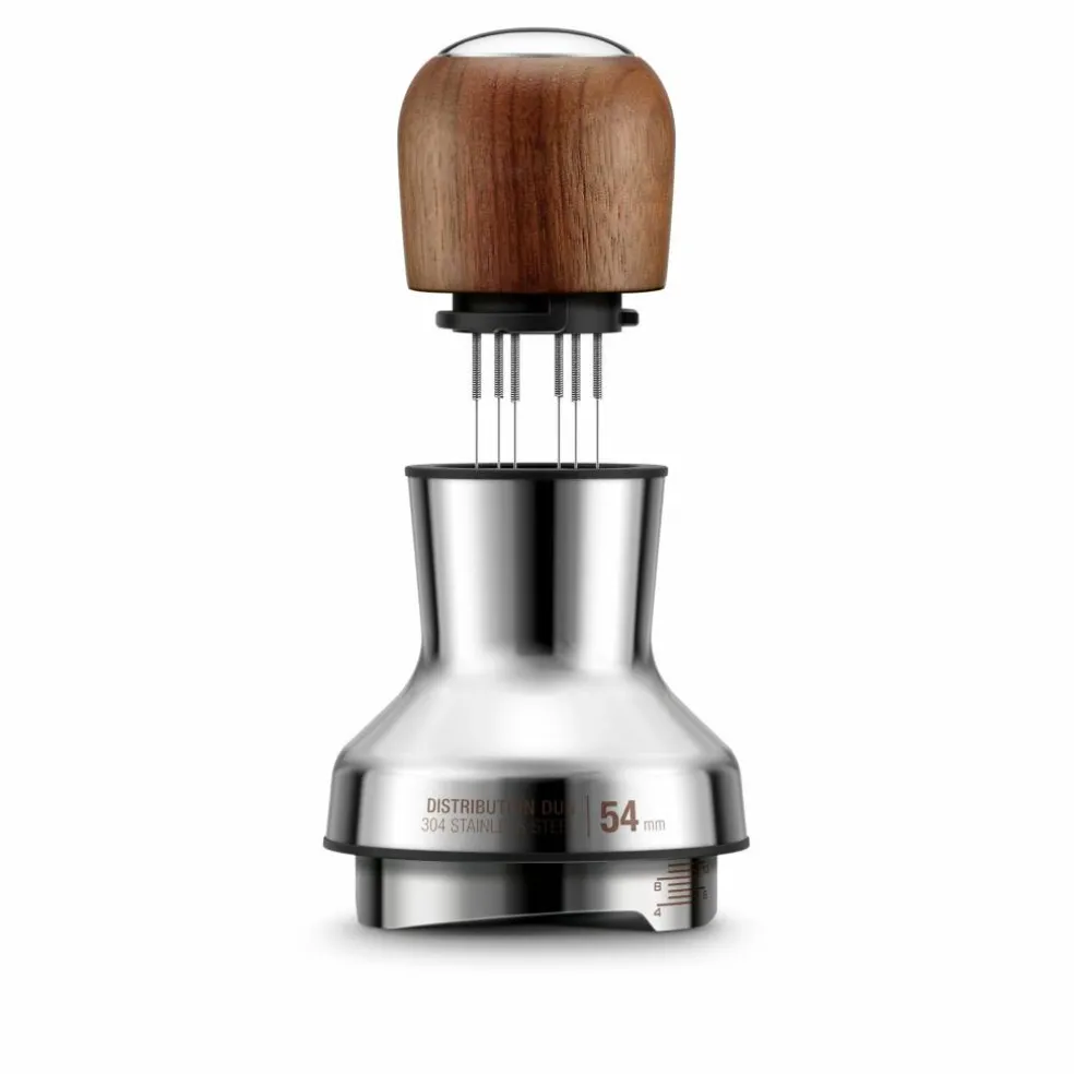 SEA203WLW Tamper och fördelare 54 mm, valnöt