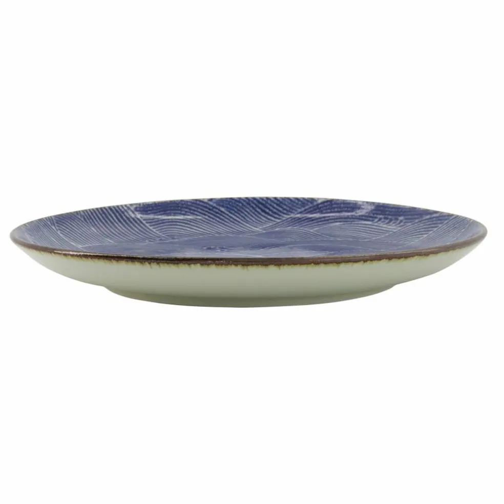 Seigaiha Blue tallrik 25 cm